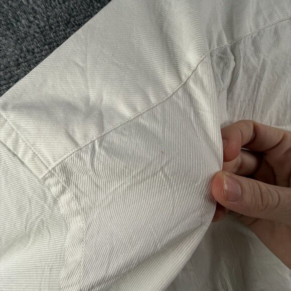 Massimo Dutti White Long Sleeve Button Up Shirt Cutaway Size 15.5 French Cuff - Picture 12 of 16